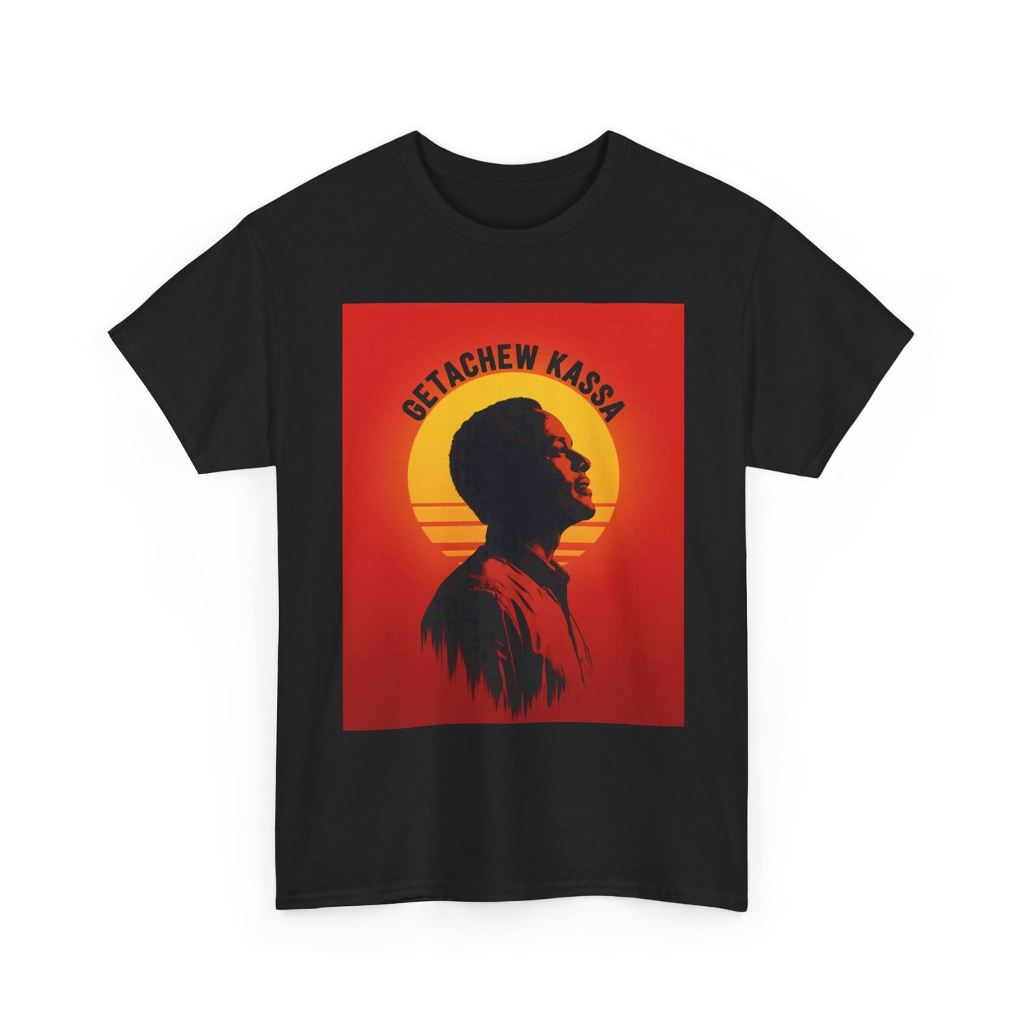 Retro Inspired Getachew Kassa Tee, Unisex Heavy Cotton Tee, Vintage Style Shirt, Unique Gift, Music Lover Apparel, Artistic Tee,