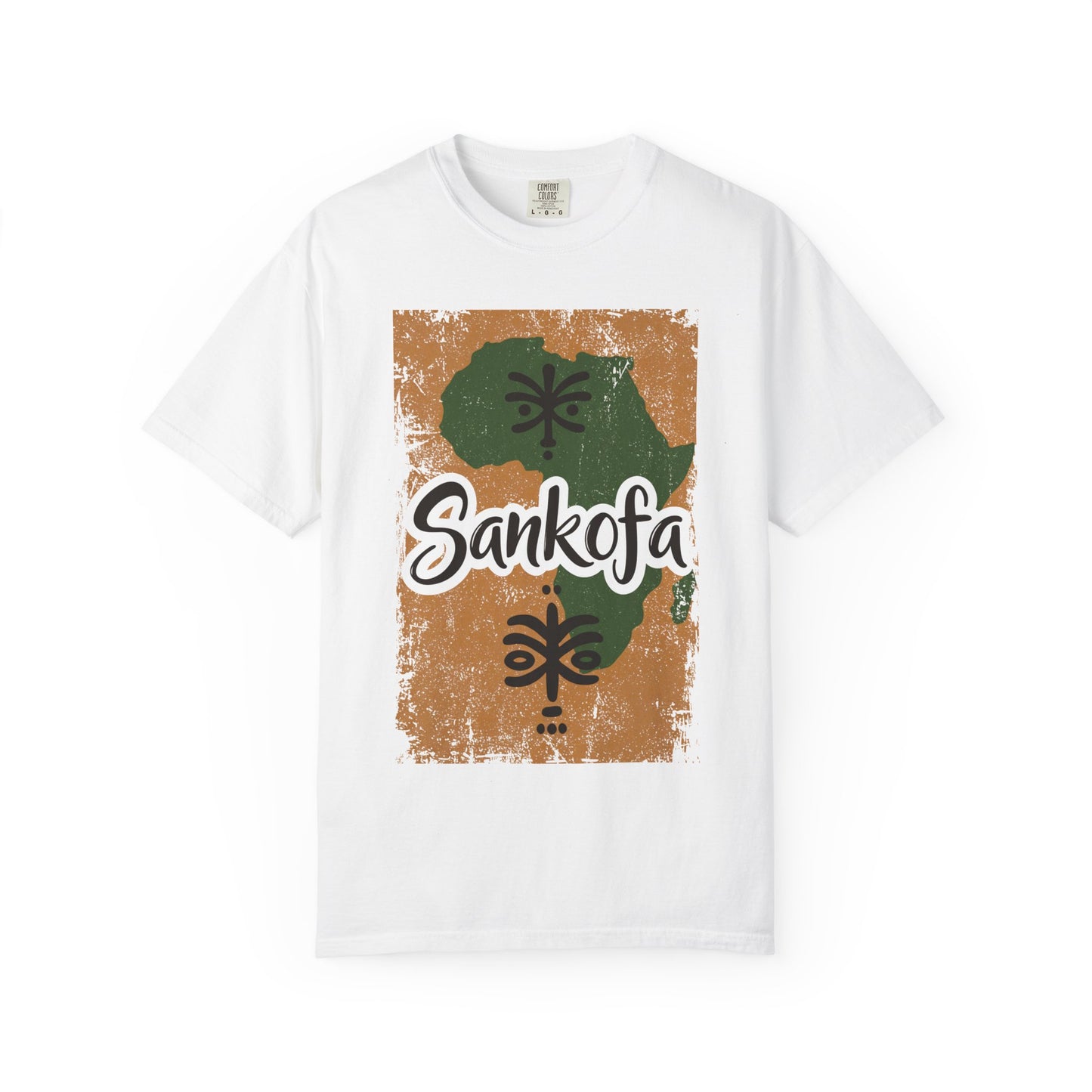 Sankofa Garment-Dyed T-Shirt - African Culture Tee, Heritage Fashion, Gift for History Lovers, Eco-Friendly Apparel, Casual Outfit