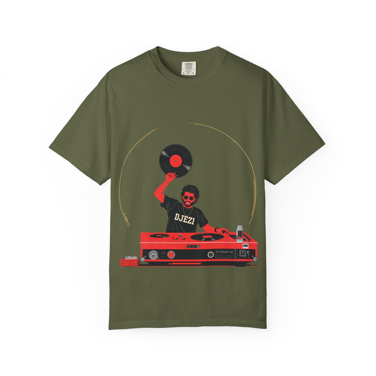 DJ Vintage Unisex T-Shirt, Music Lover Gift, Retro DJ Shirt, Garment-Dyed Tee for Parties, Housewarming Gift