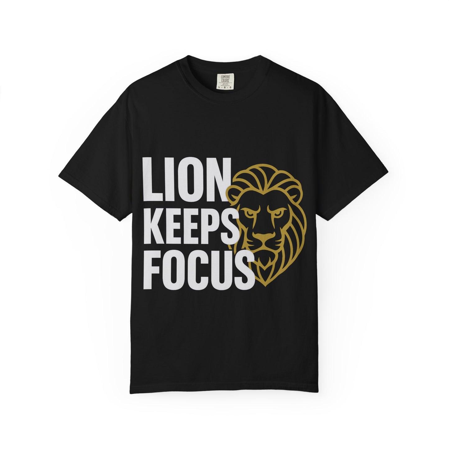 Lion Keeps Focus Unisex T-shirt - Motivational Tee, Casual Wear, Gift for Him/Her, Inspirational Apparel, Perfect for Birthdays