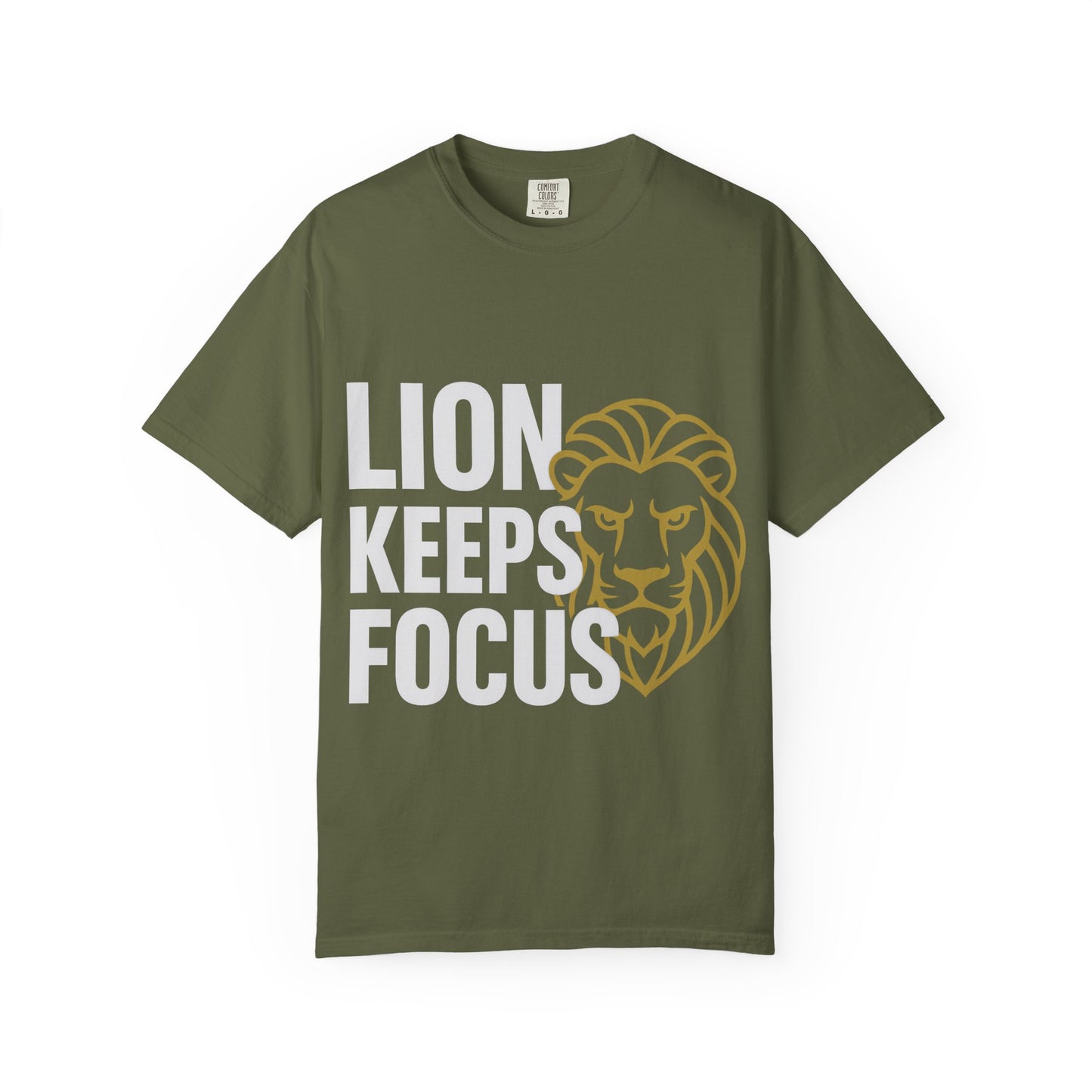 Lion Keeps Focus Unisex T-shirt - Motivational Tee, Casual Wear, Gift for Him/Her, Inspirational Apparel, Perfect for Birthdays