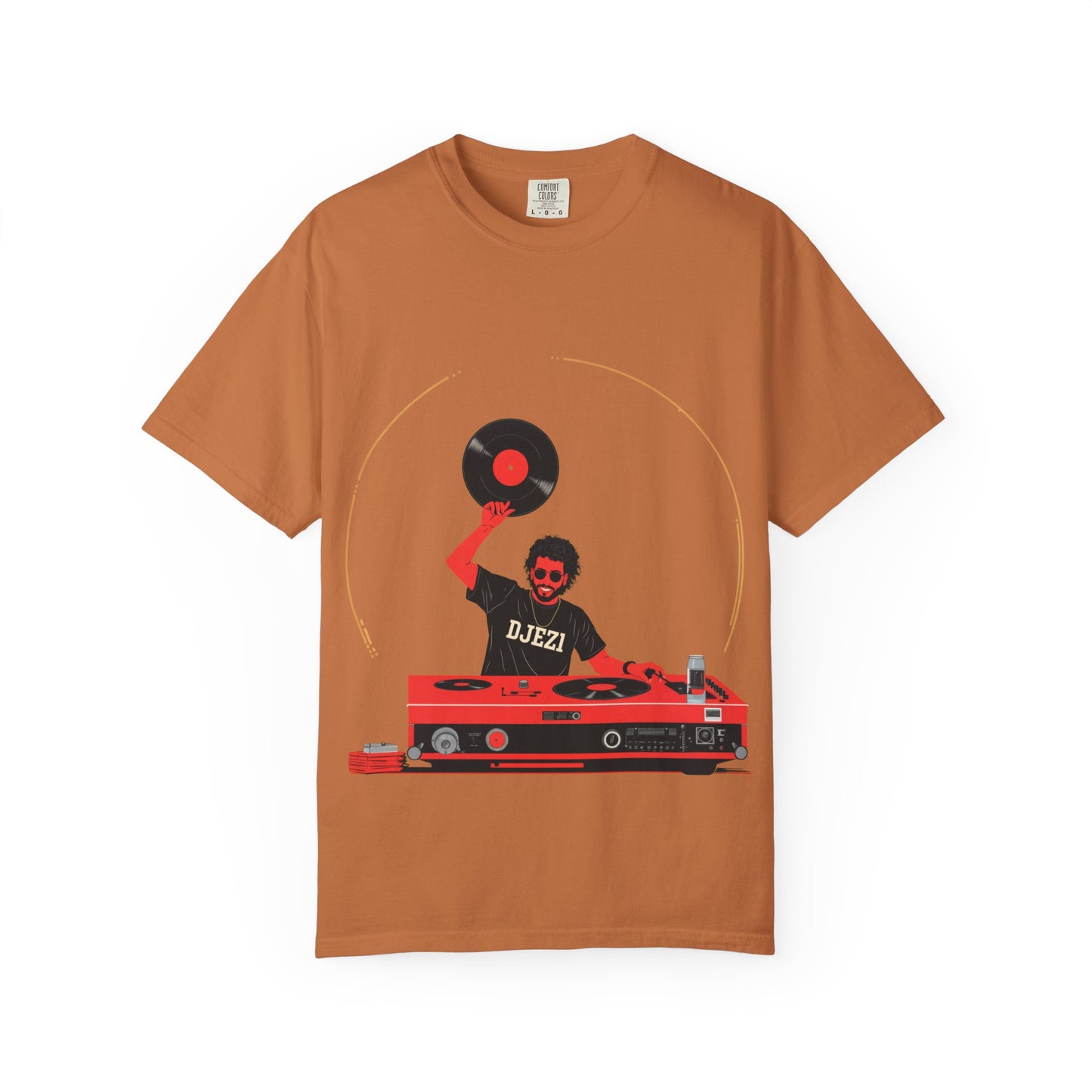 DJ Vintage Unisex T-Shirt, Music Lover Gift, Retro DJ Shirt, Garment-Dyed Tee for Parties, Housewarming Gift