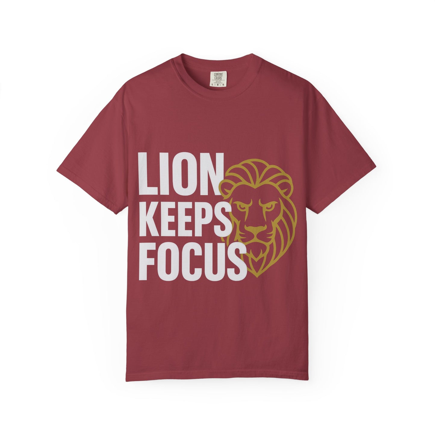 Lion Keeps Focus Unisex T-shirt - Motivational Tee, Casual Wear, Gift for Him/Her, Inspirational Apparel, Perfect for Birthdays