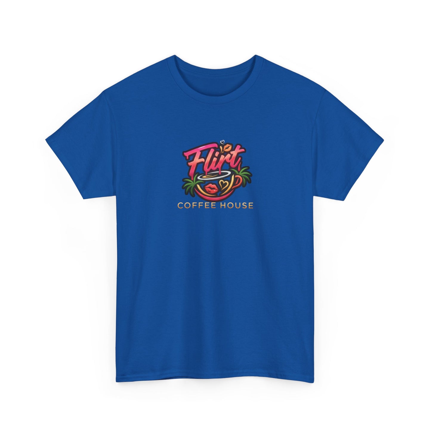 Flirt Coffee House Tee - Unisex Heavy Cotton Shirt, Funny Graphic Tee, Coffee Lover Gift, Casualwear, Trendy Outfit