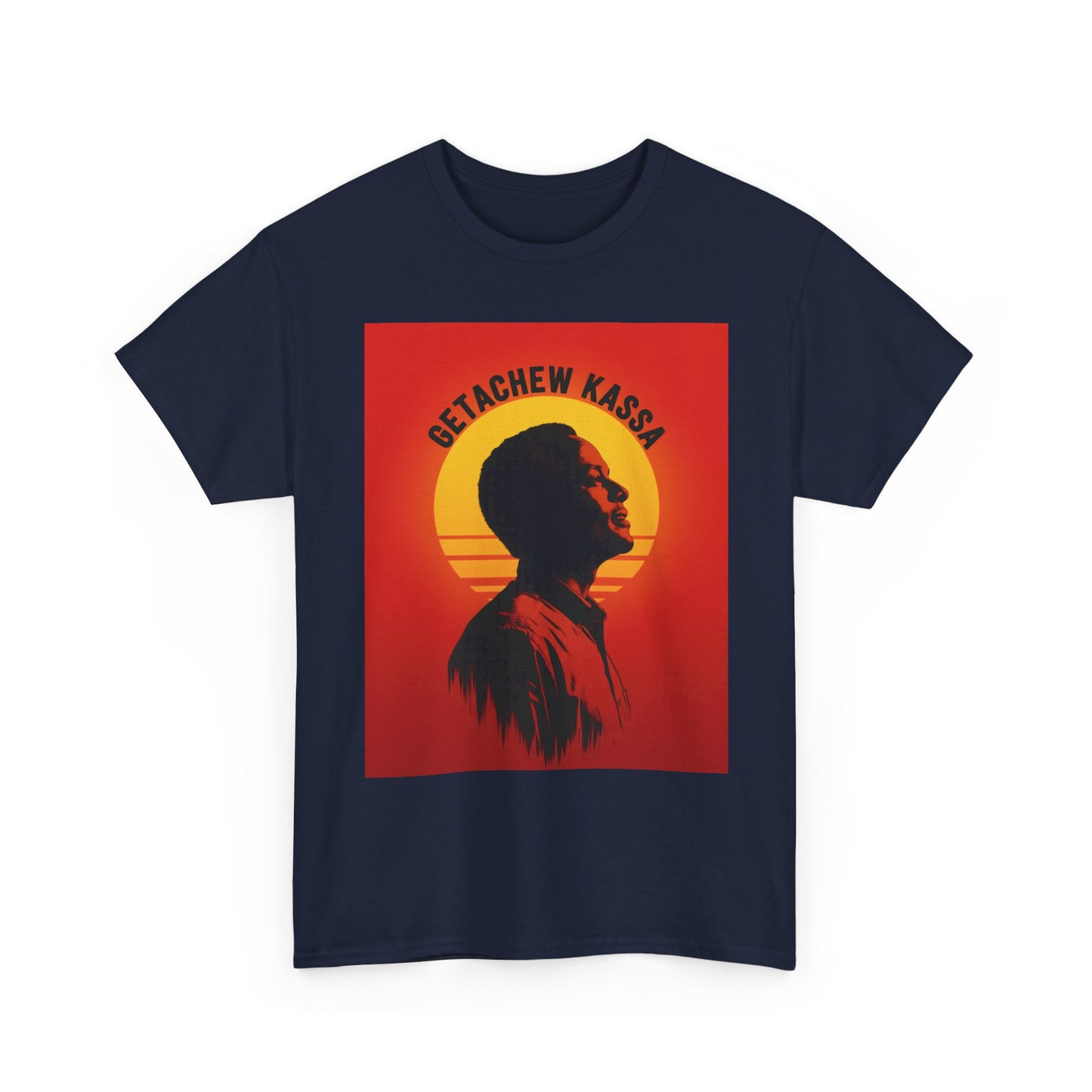 Retro Inspired Getachew Kassa Tee, Unisex Heavy Cotton Tee, Vintage Style Shirt, Unique Gift, Music Lover Apparel, Artistic Tee,