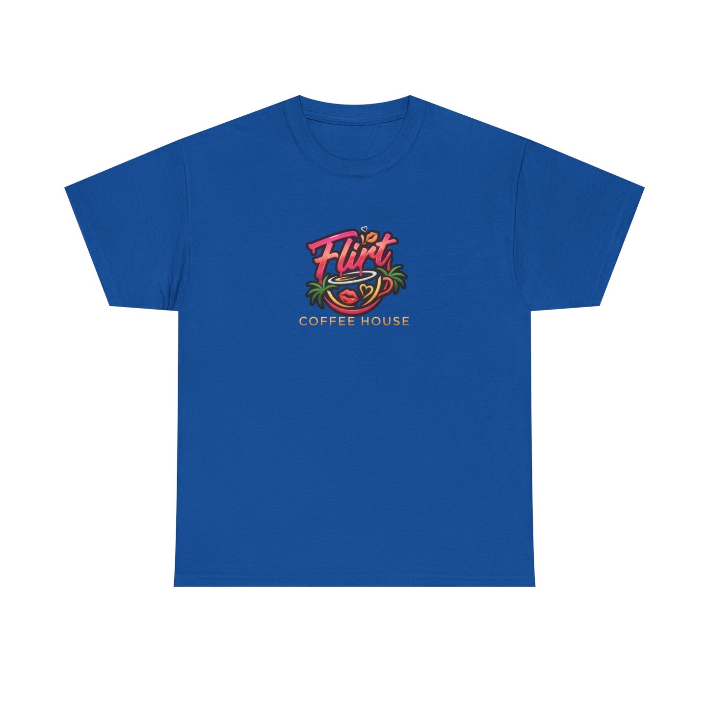 Flirt Coffee House Tee - Unisex Heavy Cotton Shirt, Funny Graphic Tee, Coffee Lover Gift, Casualwear, Trendy Outfit