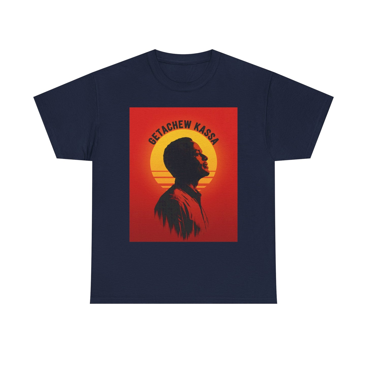 Retro Inspired Getachew Kassa Tee, Unisex Heavy Cotton Tee, Vintage Style Shirt, Unique Gift, Music Lover Apparel, Artistic Tee,
