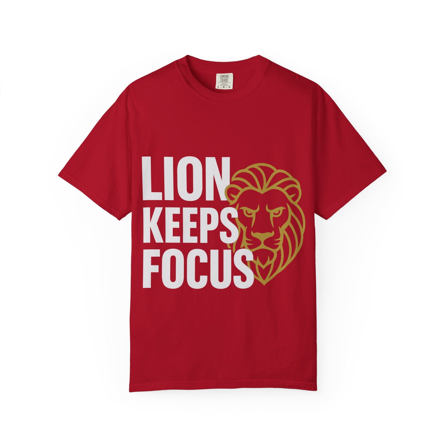 Lion Keeps Focus Unisex T-shirt - Motivational Tee, Casual Wear, Gift for Him/Her, Inspirational Apparel, Perfect for Birthdays