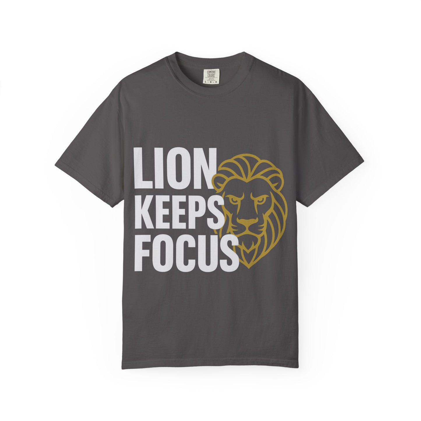 Lion Keeps Focus Unisex T-shirt - Motivational Tee, Casual Wear, Gift for Him/Her, Inspirational Apparel, Perfect for Birthdays