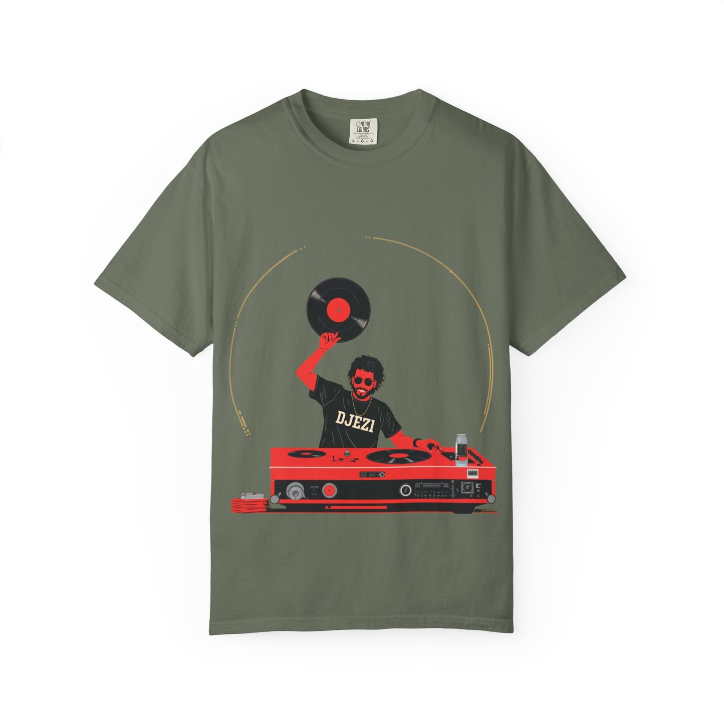 DJ Vintage Unisex T-Shirt, Music Lover Gift, Retro DJ Shirt, Garment-Dyed Tee for Parties, Housewarming Gift