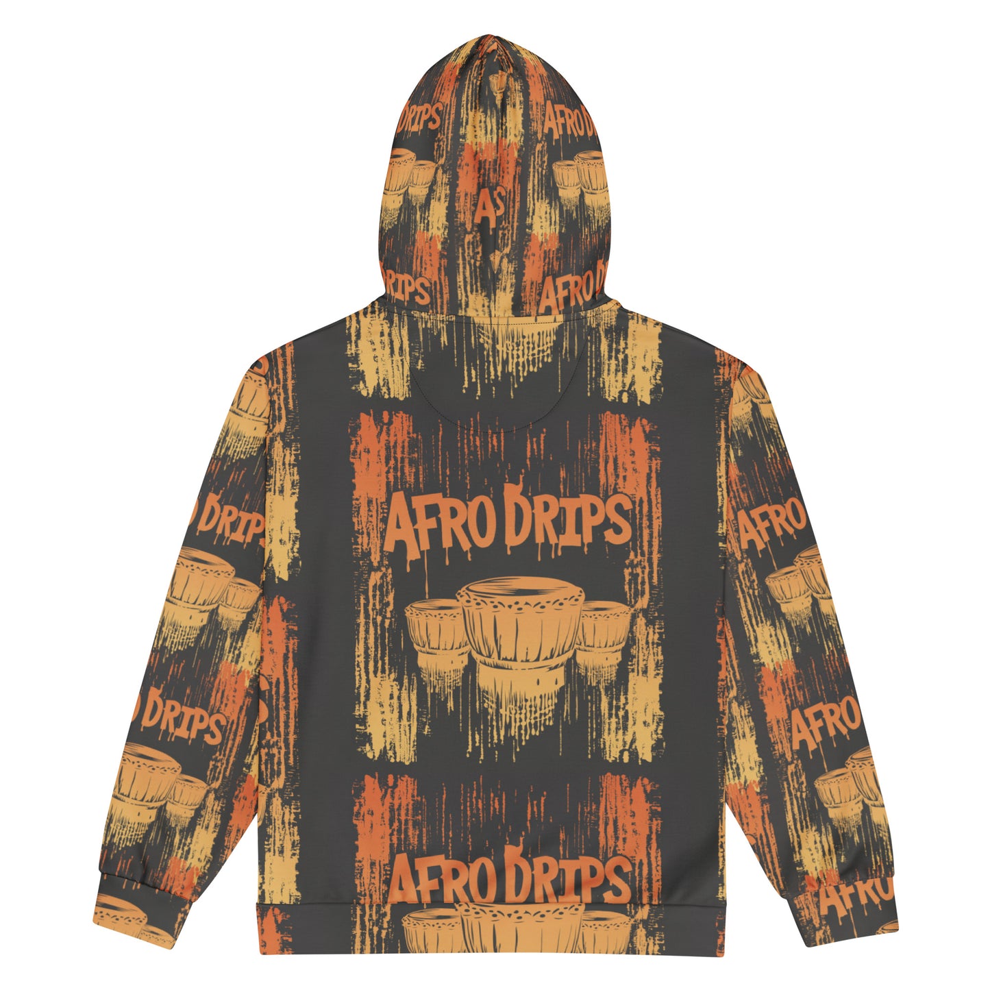 AFRO DRIPS DRUMS - Unisex zip hoodie
