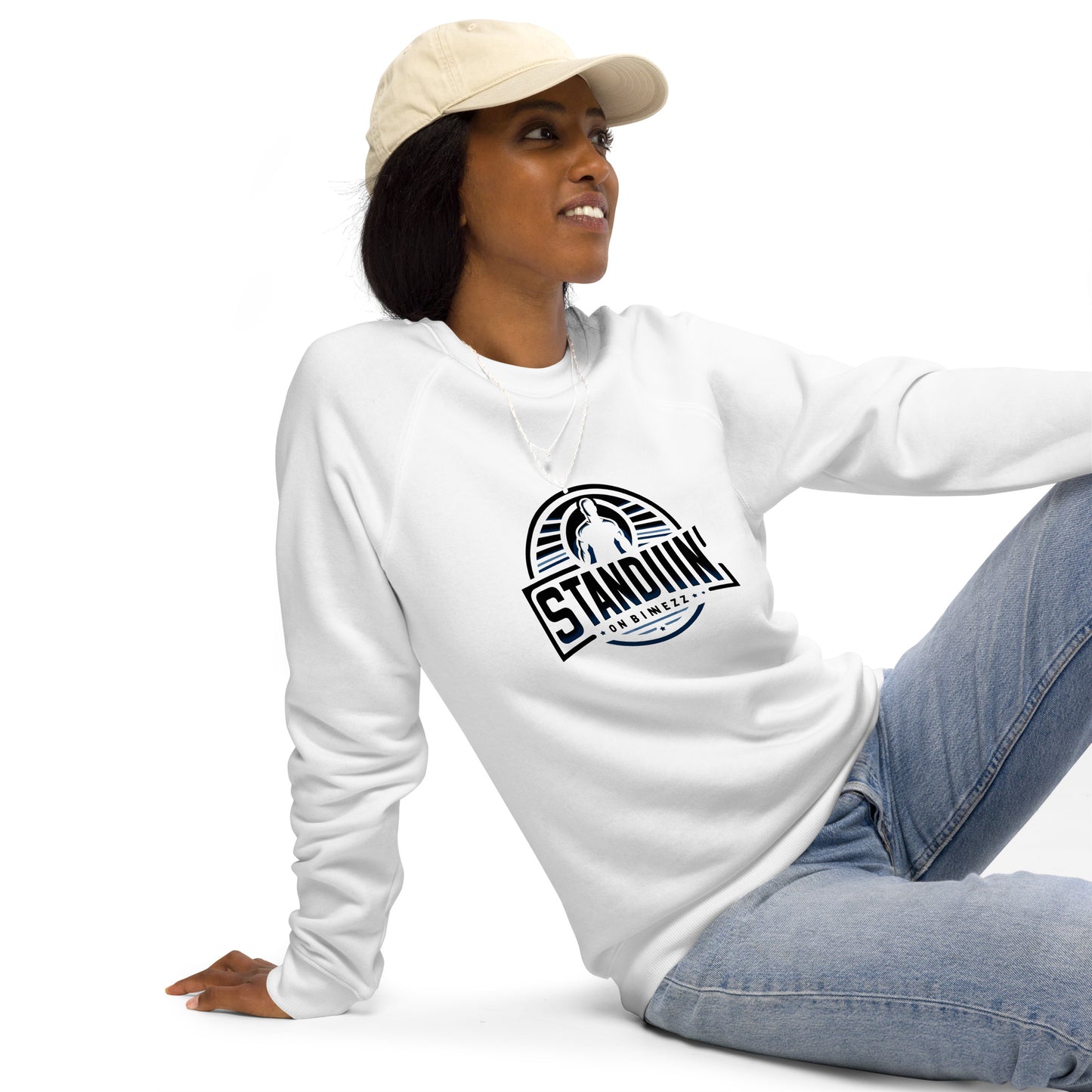 Standing On Business (W) - Unisex organic raglan sweatshirt