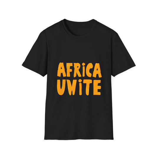 Africa Unite Tee — Hand-Painted Orange Type