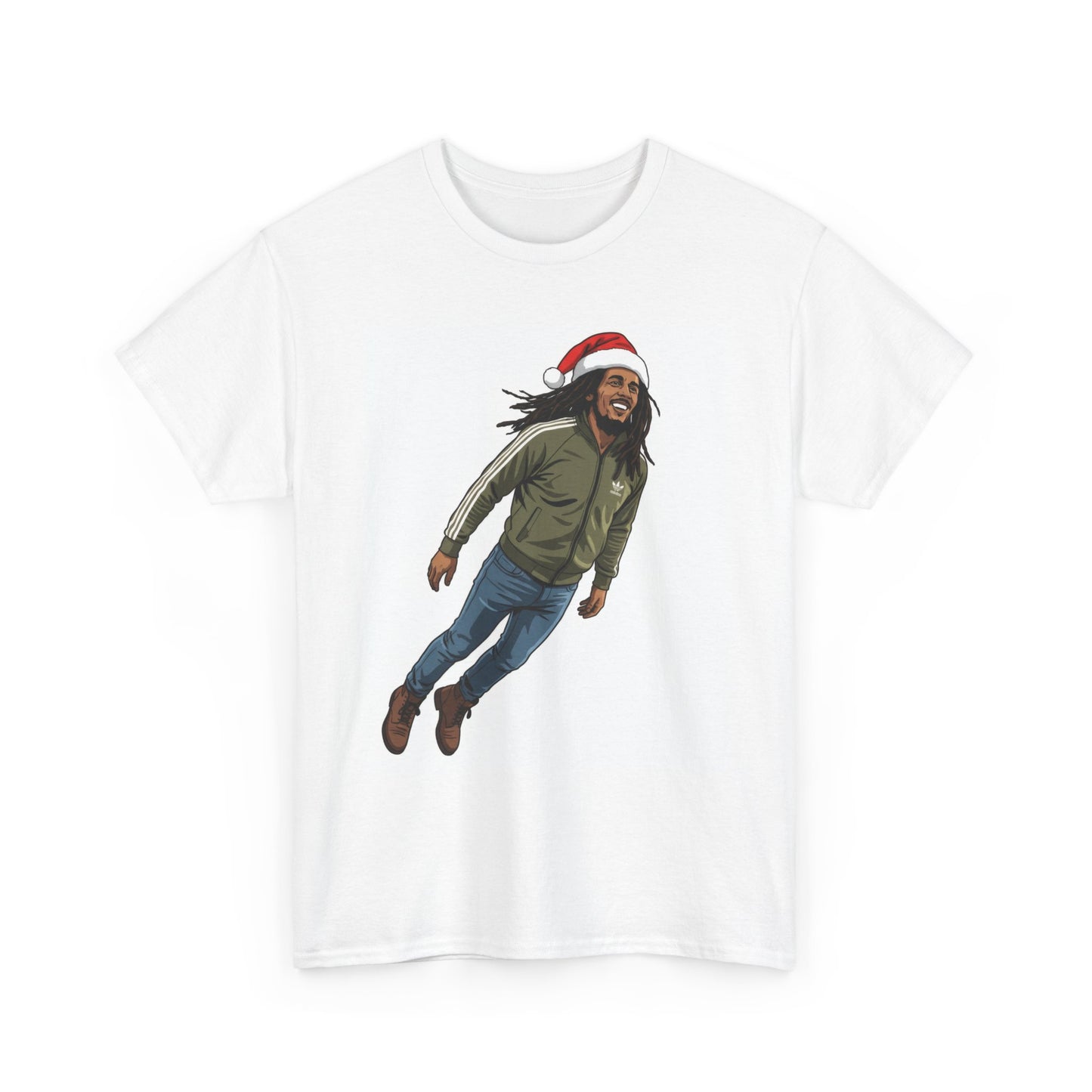 Marley Santa Tee — Holiday Reggae Music Fan Christmas T-Shirt