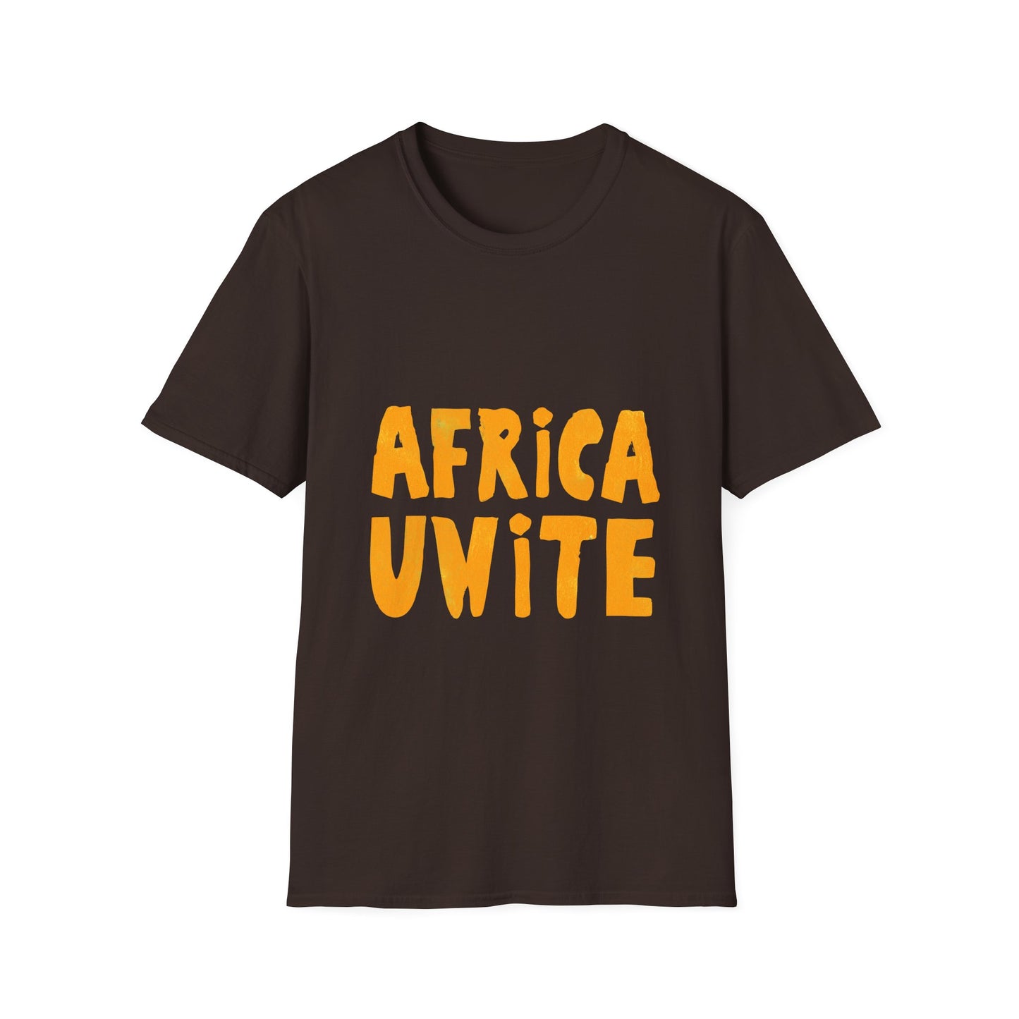 Africa Unite Tee — Hand-Painted Orange Type