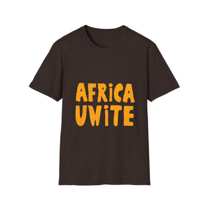 Africa Unite Tee — Hand-Painted Orange Type