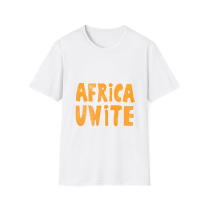 Africa Unite Tee — Hand-Painted Orange Type