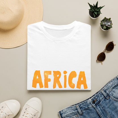 Africa Unite Tee — Hand-Painted Orange Type