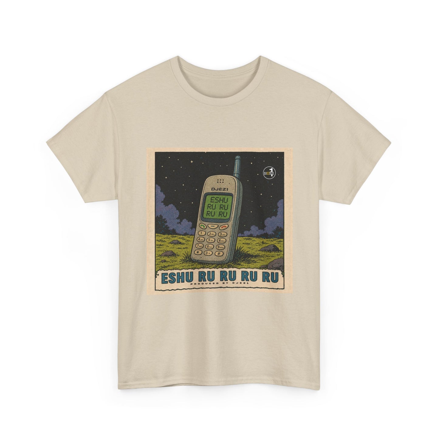 Retro Mobile Phone Vintage Tee — "ESHU RU RU RU RU" Graphic