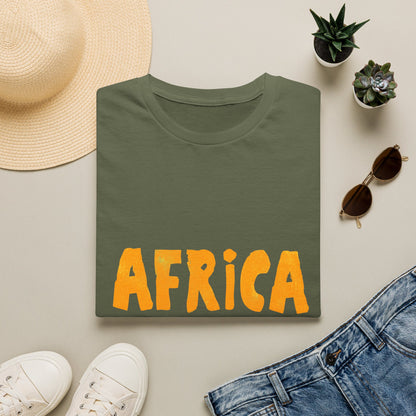 Africa Unite Tee — Hand-Painted Orange Type