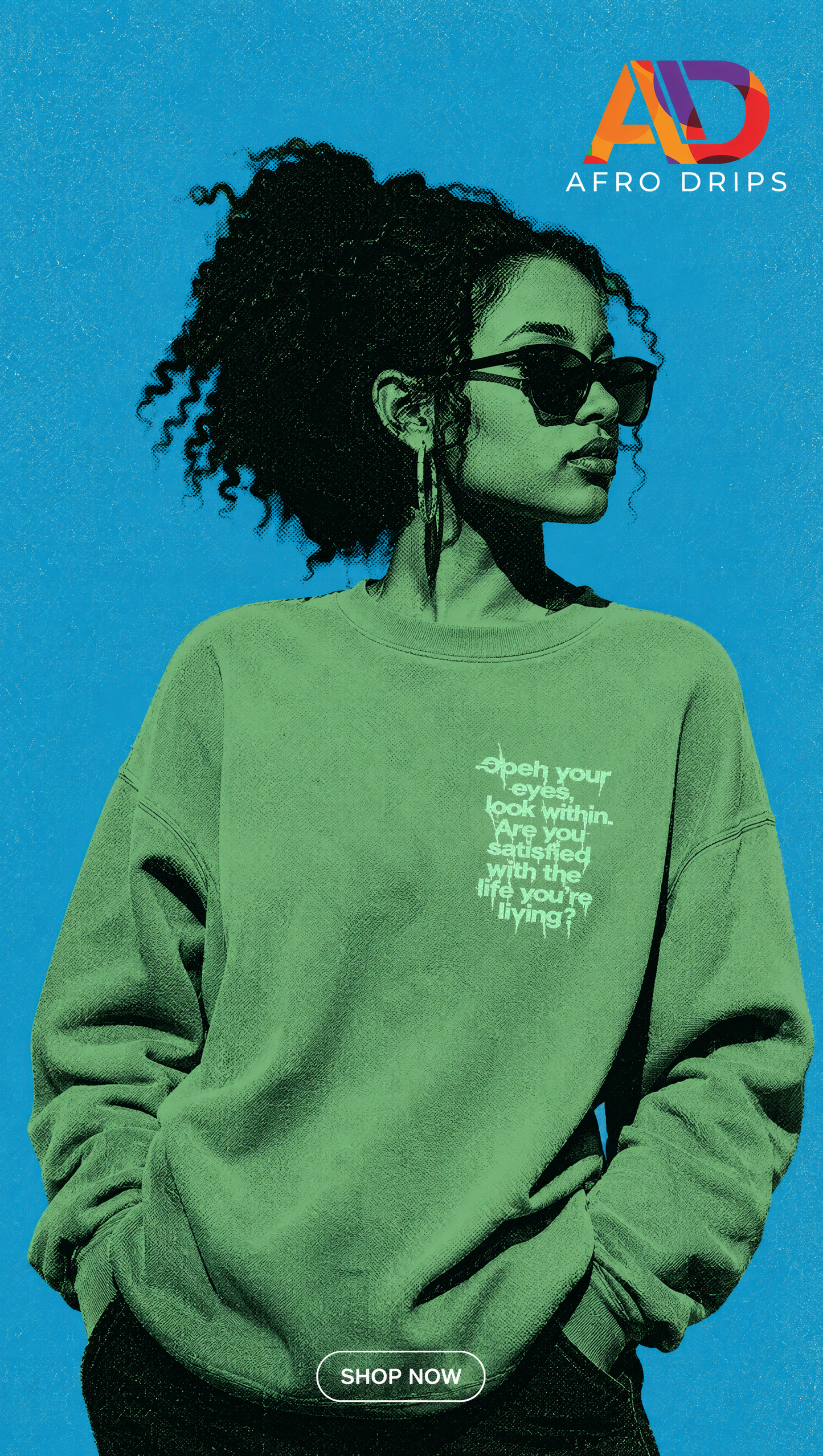 Motivational Quote Sweatshirt — "Open Your Eyes, Look Within" Lavender Crewneck