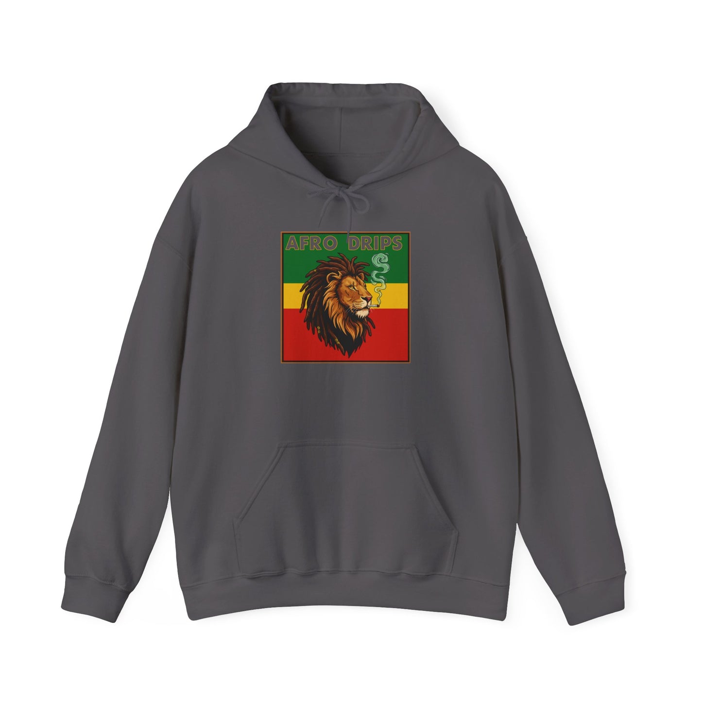 Afro Drips Unisex Heavy Blend Hoodie - Stylish Rasta Lion Design
