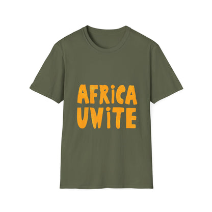 Africa Unite Tee — Hand-Painted Orange Type