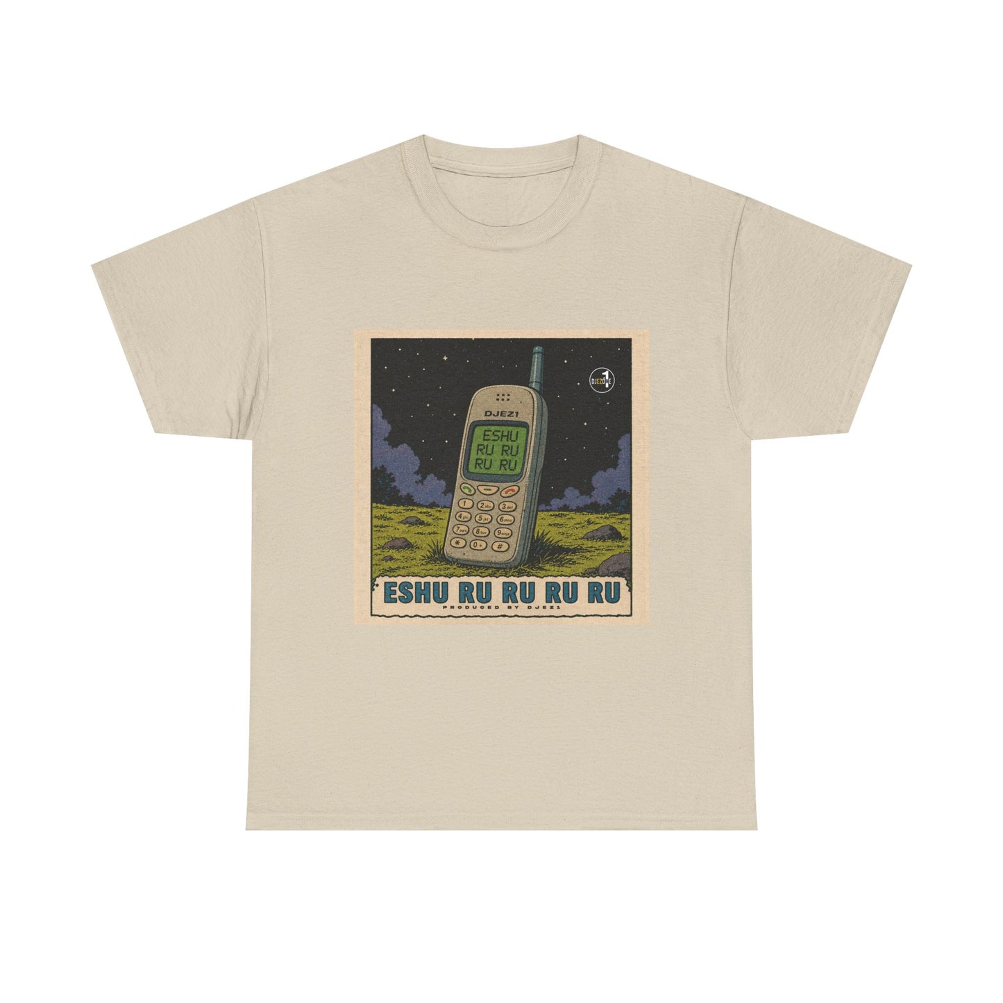 Retro Mobile Phone Vintage Tee — "ESHU RU RU RU RU" Graphic