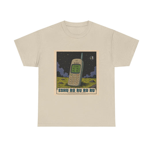 Retro Mobile Phone Vintage Tee — "ESHU RU RU RU RU" Graphic