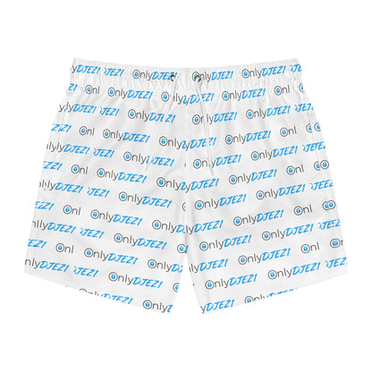 DJEZ1 Swim Trunks — All-Over Logo Print