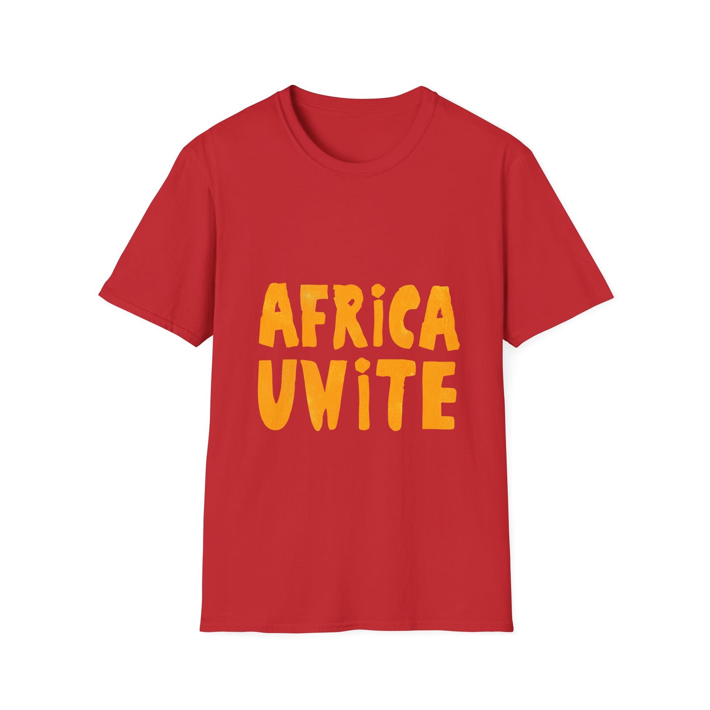 Africa Unite Tee — Hand-Painted Orange Type