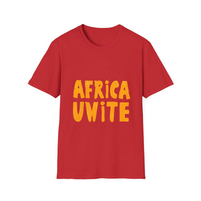 Africa Unite Tee — Hand-Painted Orange Type