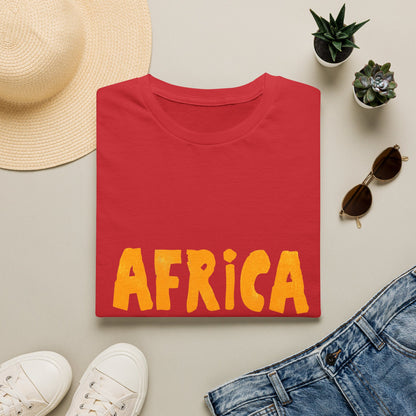 Africa Unite Tee — Hand-Painted Orange Type
