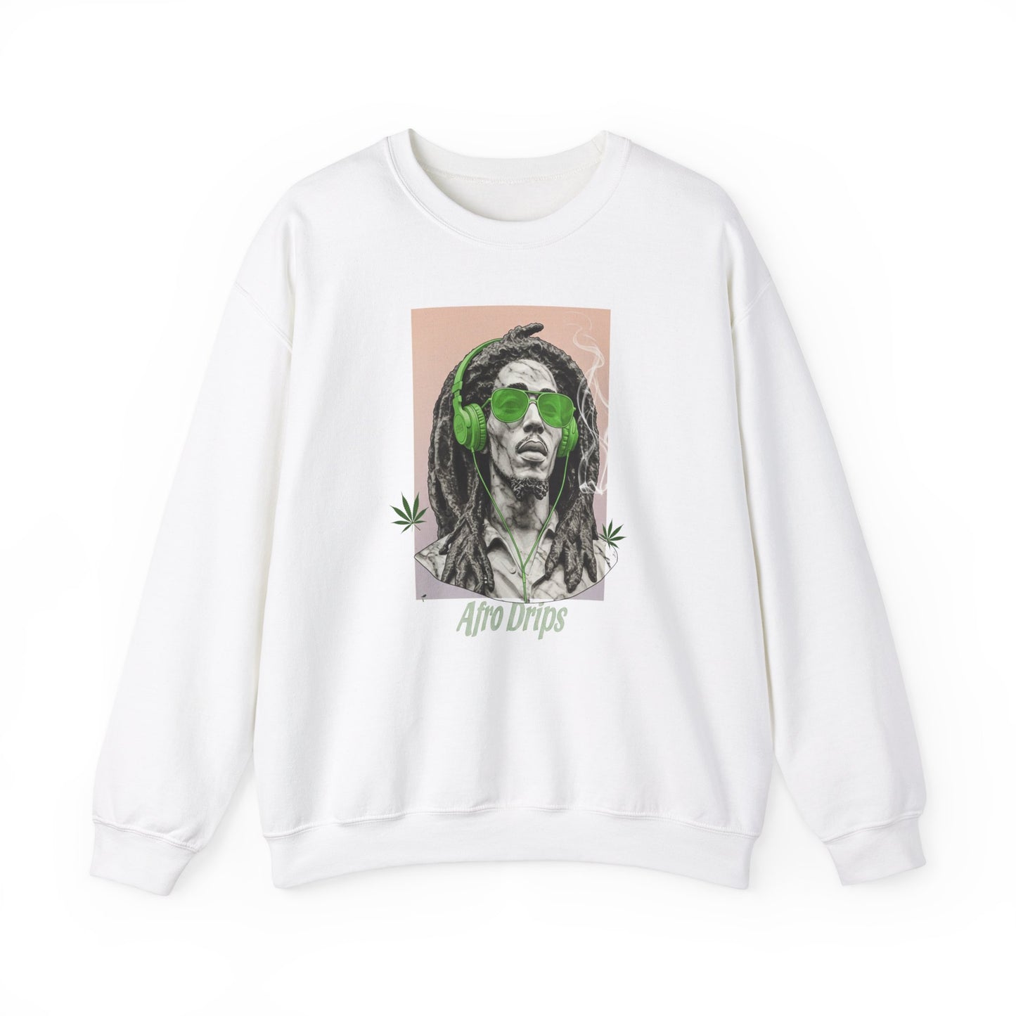 Afro Drips Unisex Crewneck Sweatshirt - Stylish, Chill Vibe for Music Lovers