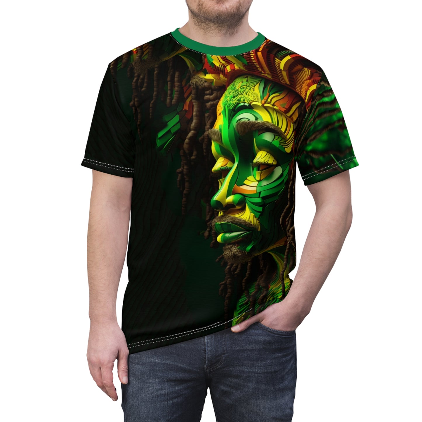Rasta Art - Unisex Cut & Sew Tee