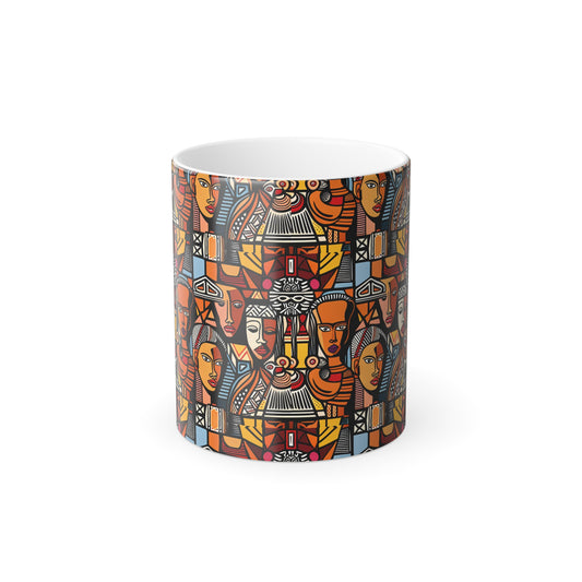 AFRO DRIPS - Color Morphing Mug, 11oz