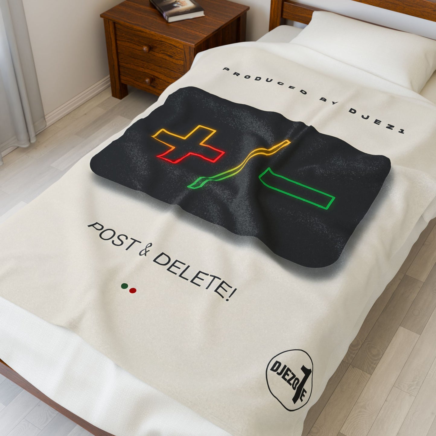 Cozy Velveteen Plush Blanket with Post & Delete Design - Perfect for Home Decor and Gifting