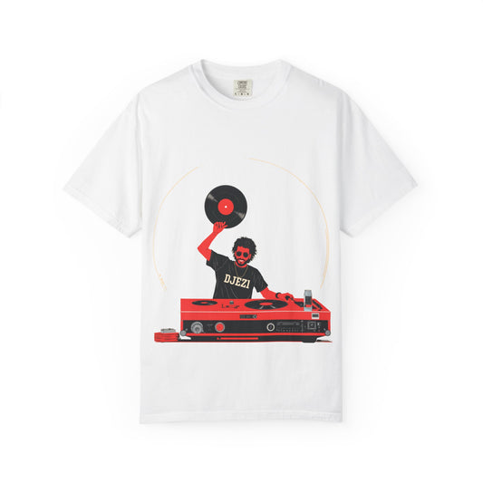 DJ Vintage Unisex T-Shirt, Music Lover Gift, Retro DJ Shirt, Garment-Dyed Tee for Parties, Housewarming Gift