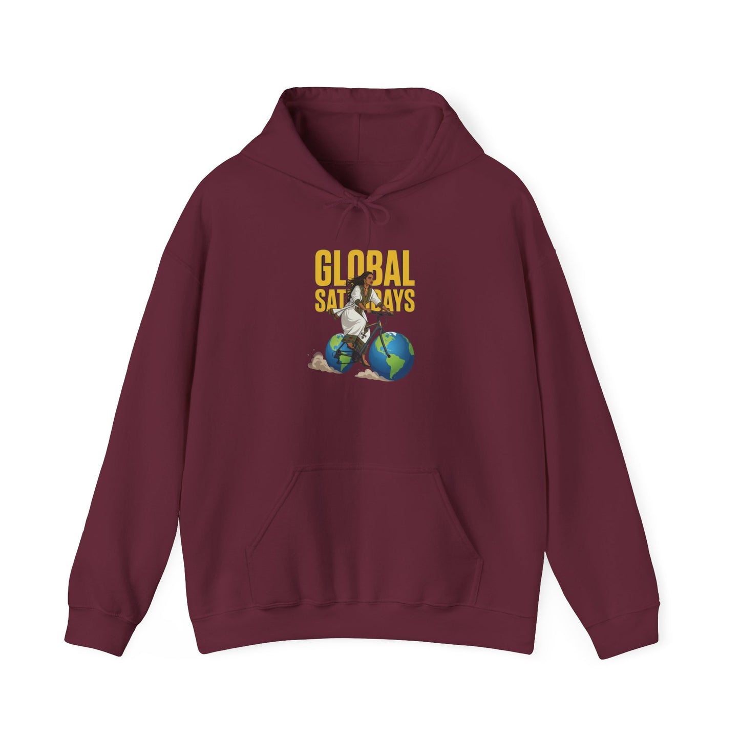 DJEZ1's Global Surfer Hoodie — Vintage Surfing Earth Graphic Sweatshirt