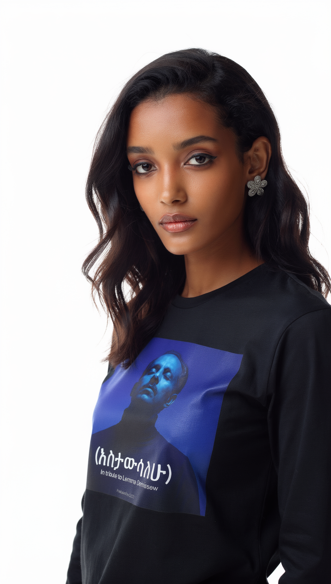 Astawesalehu Tribute Long Sleeve T-Shirt — Lemma Demissew Ethiopian Oldies Music