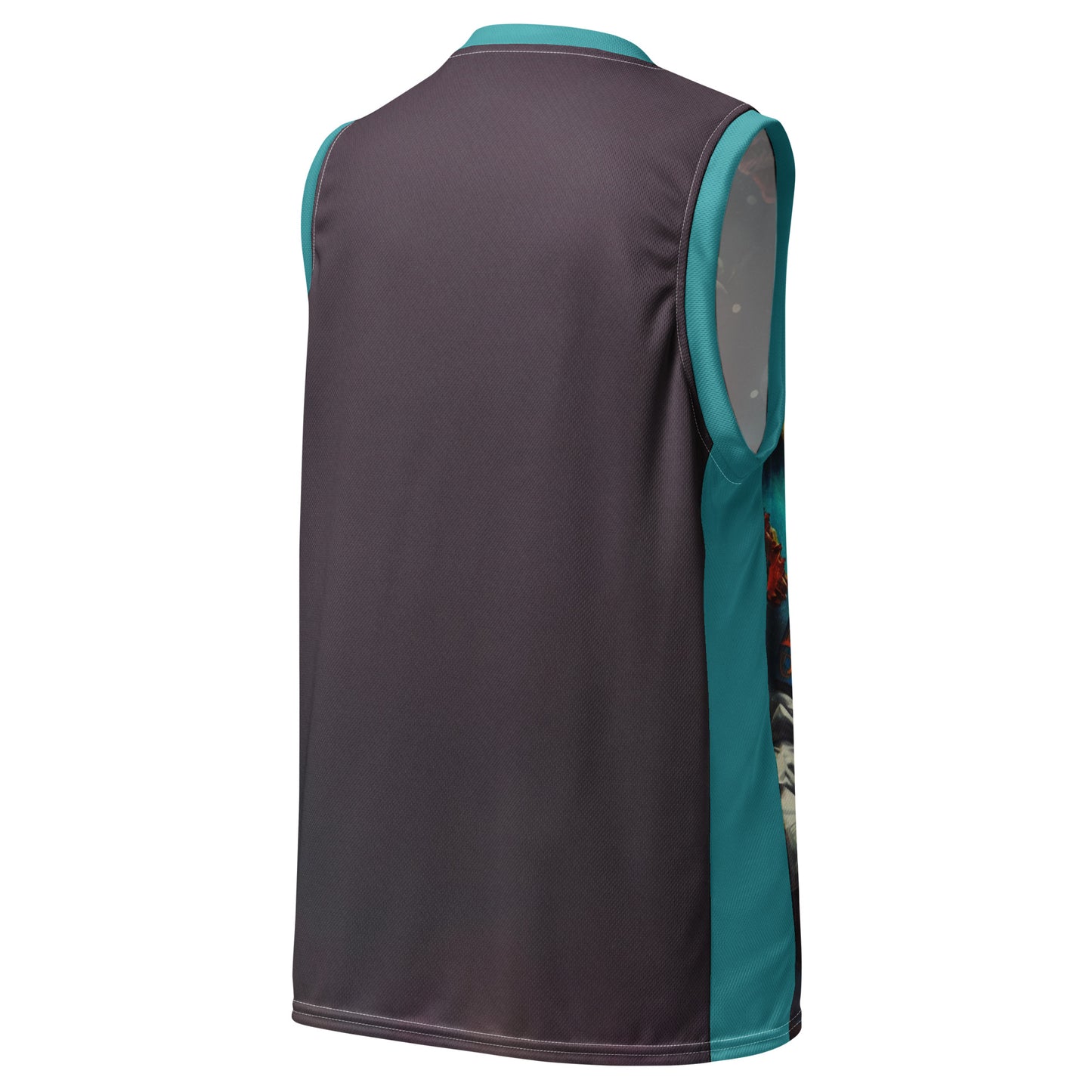 Space Monkey.- Recycled unisex basketball jersey