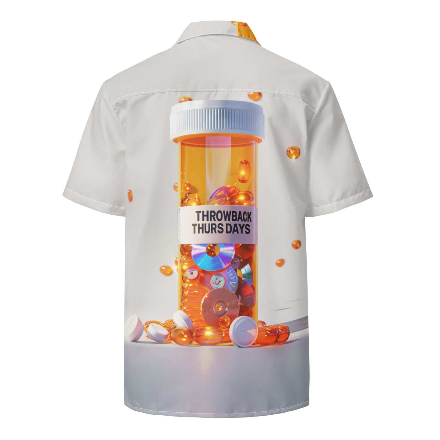 Throwback Thursdays Pill Bottle - Unisex button shirt