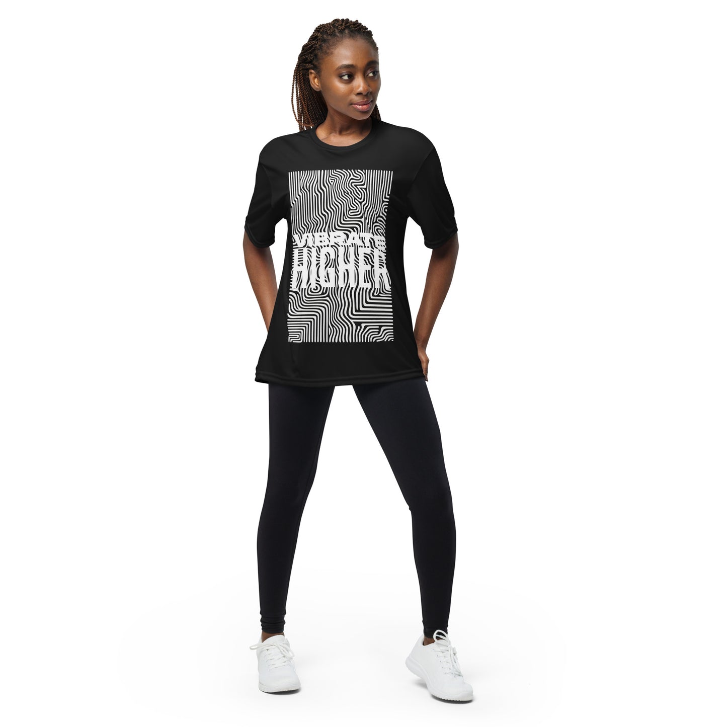 VIBRATE HIGHER - Unisex performance crew neck t-shirt