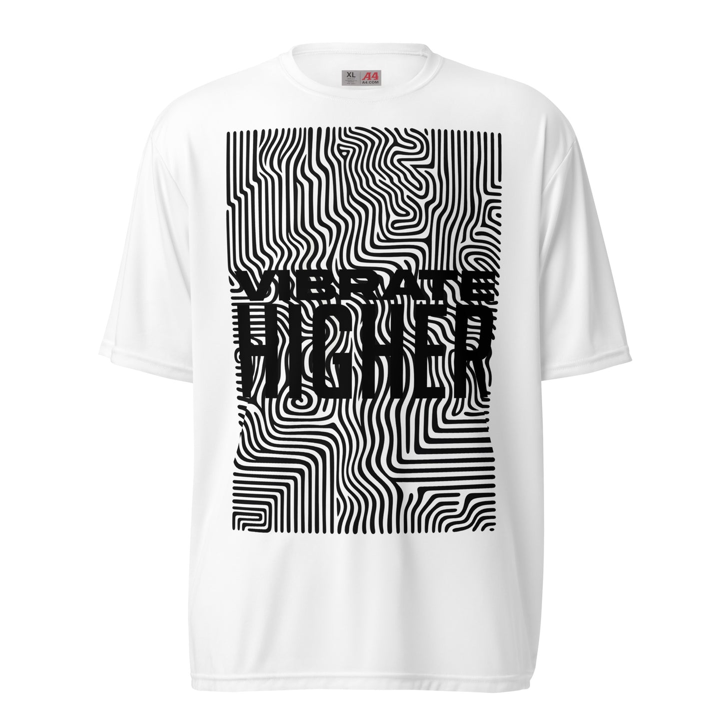 VIBRATE HIGHTER White - Unisex performance crew neck t-shirt