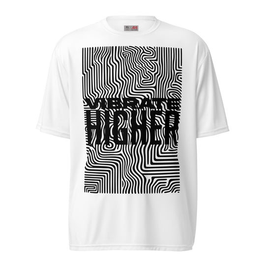VIBRATE HIGHTER White - Unisex performance crew neck t-shirt