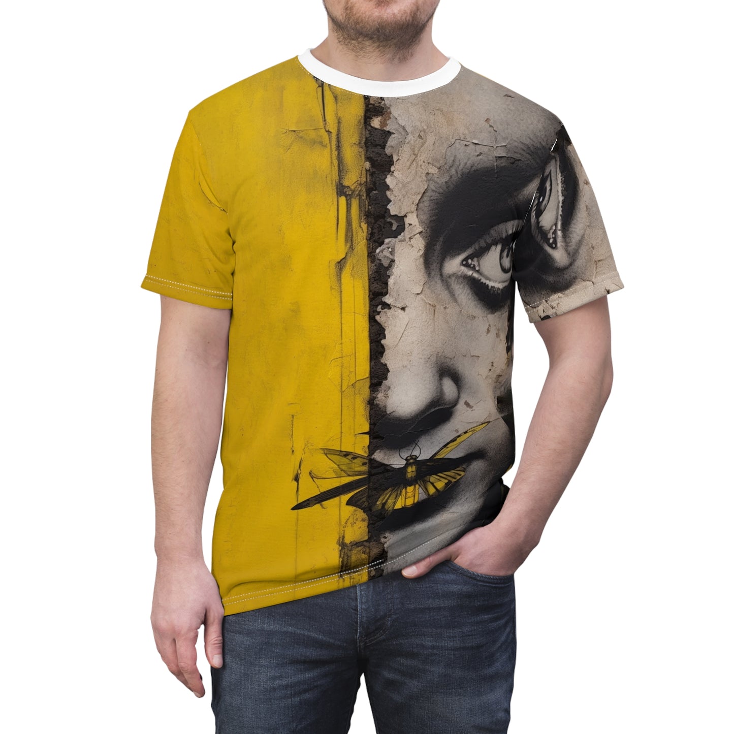 Yellow Moth - Unisex Cut & Sew Tee