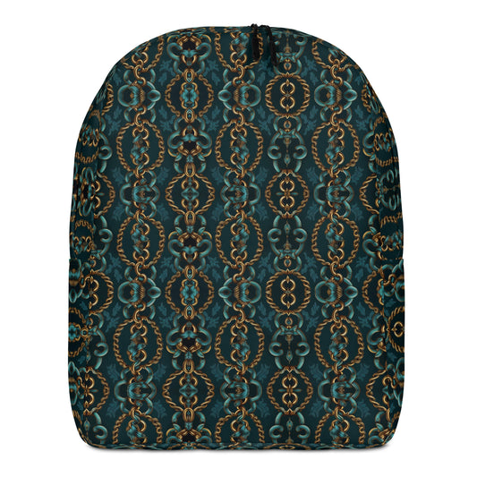Green Gold Chain - Minimalist Backpack