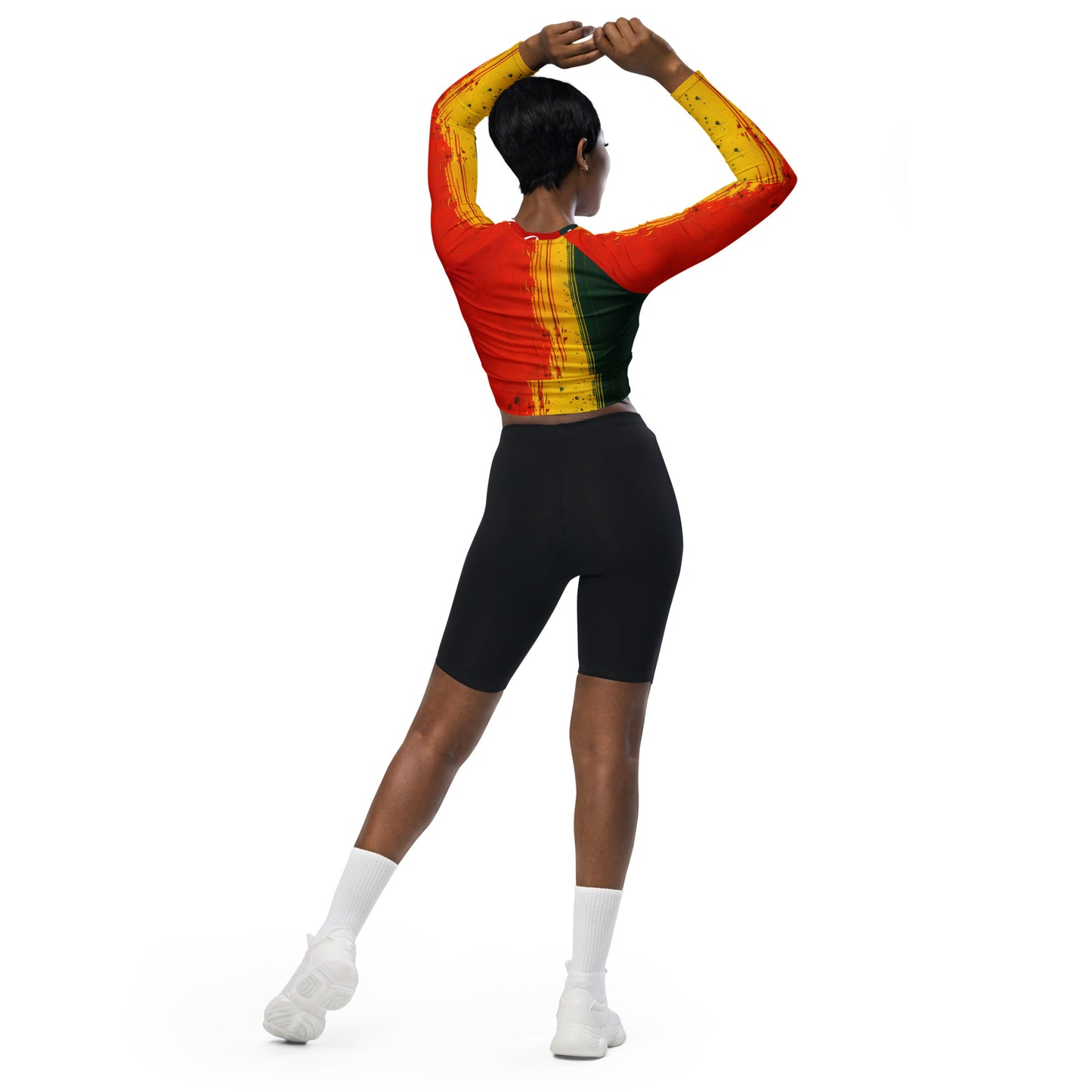 Rasta Woman - Recycled long-sleeve crop top
