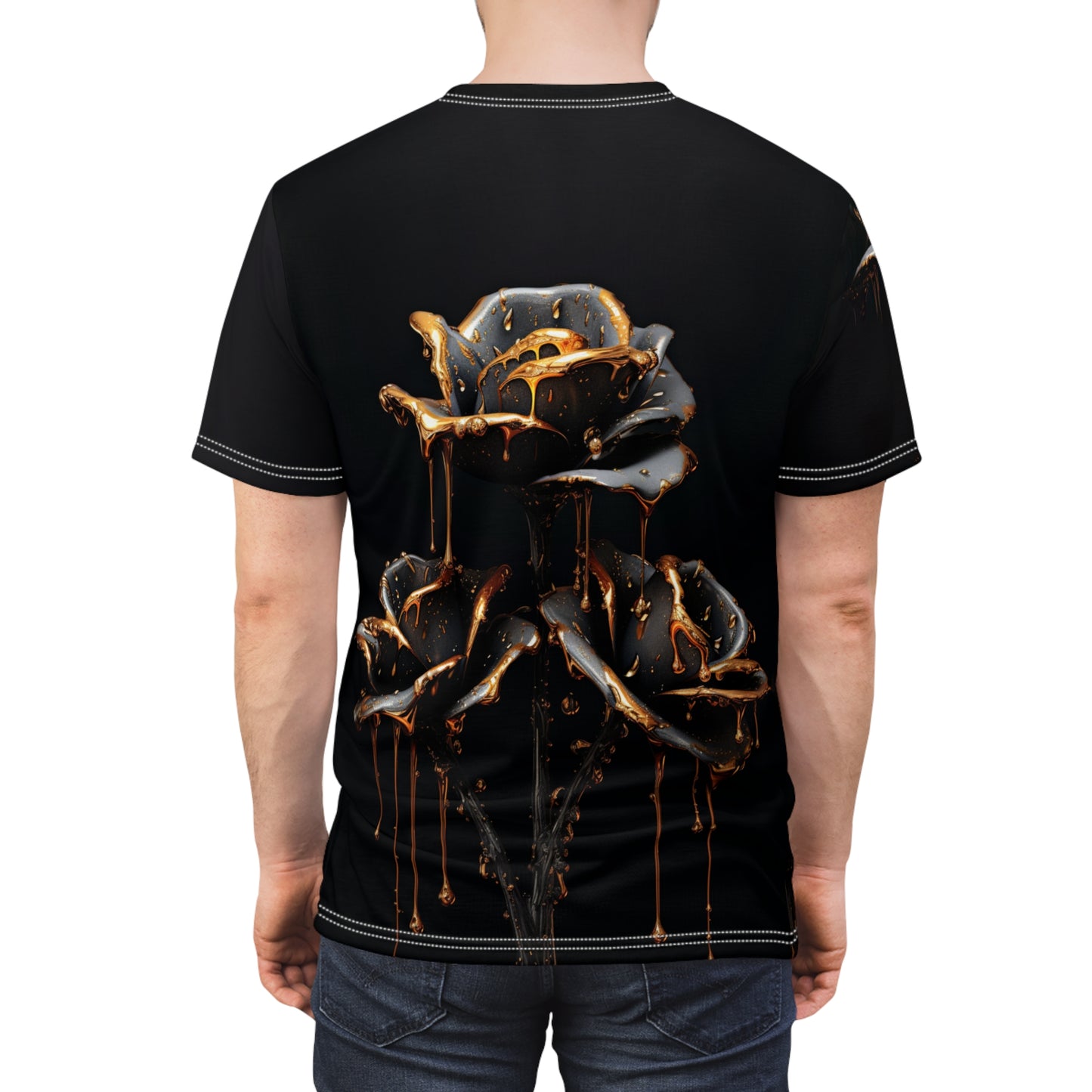 Blk Rose - Unisex Cut & Sew Tee
