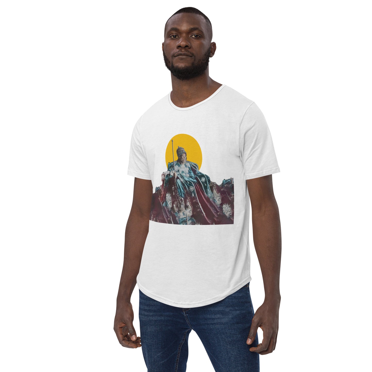 Emperor Menilek II - Men's Curved Hem T-Shirt